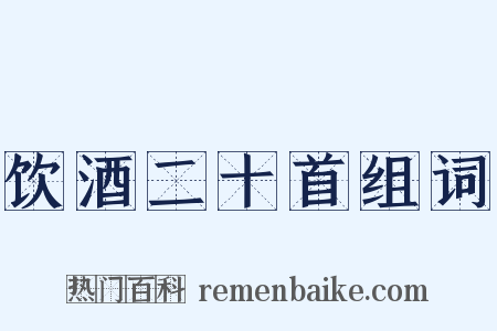 饮酒二十首组词是什么意思的图片